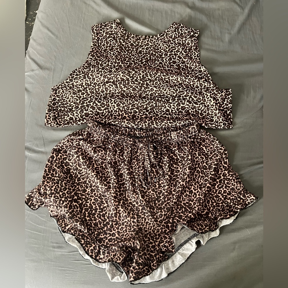 Cheetah print pajama set
